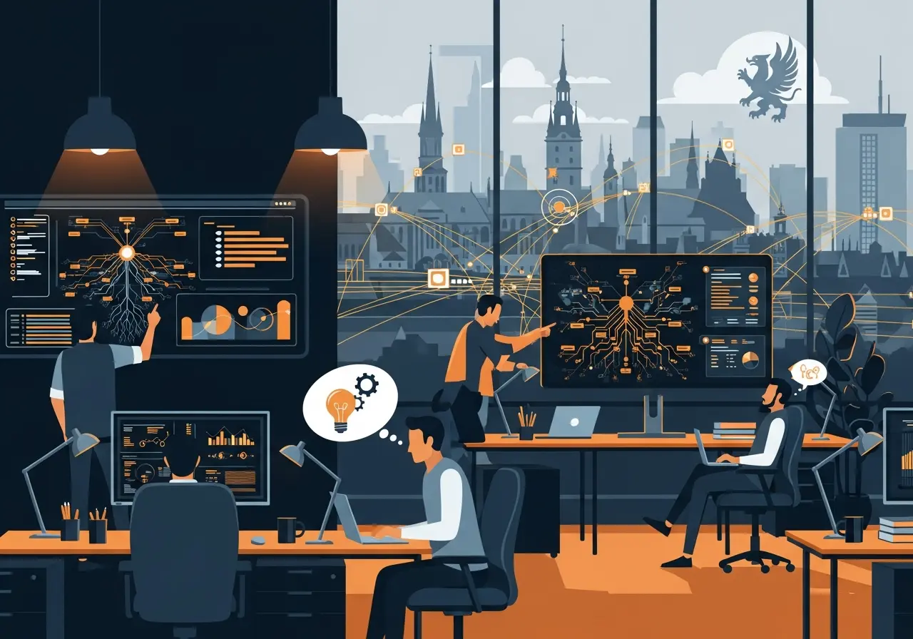 Widok miasta Szczecin