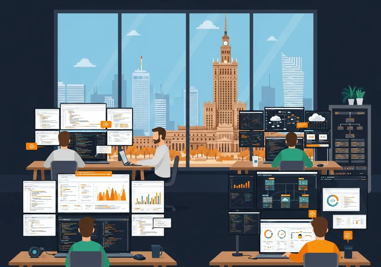 Widok miasta Warszawa