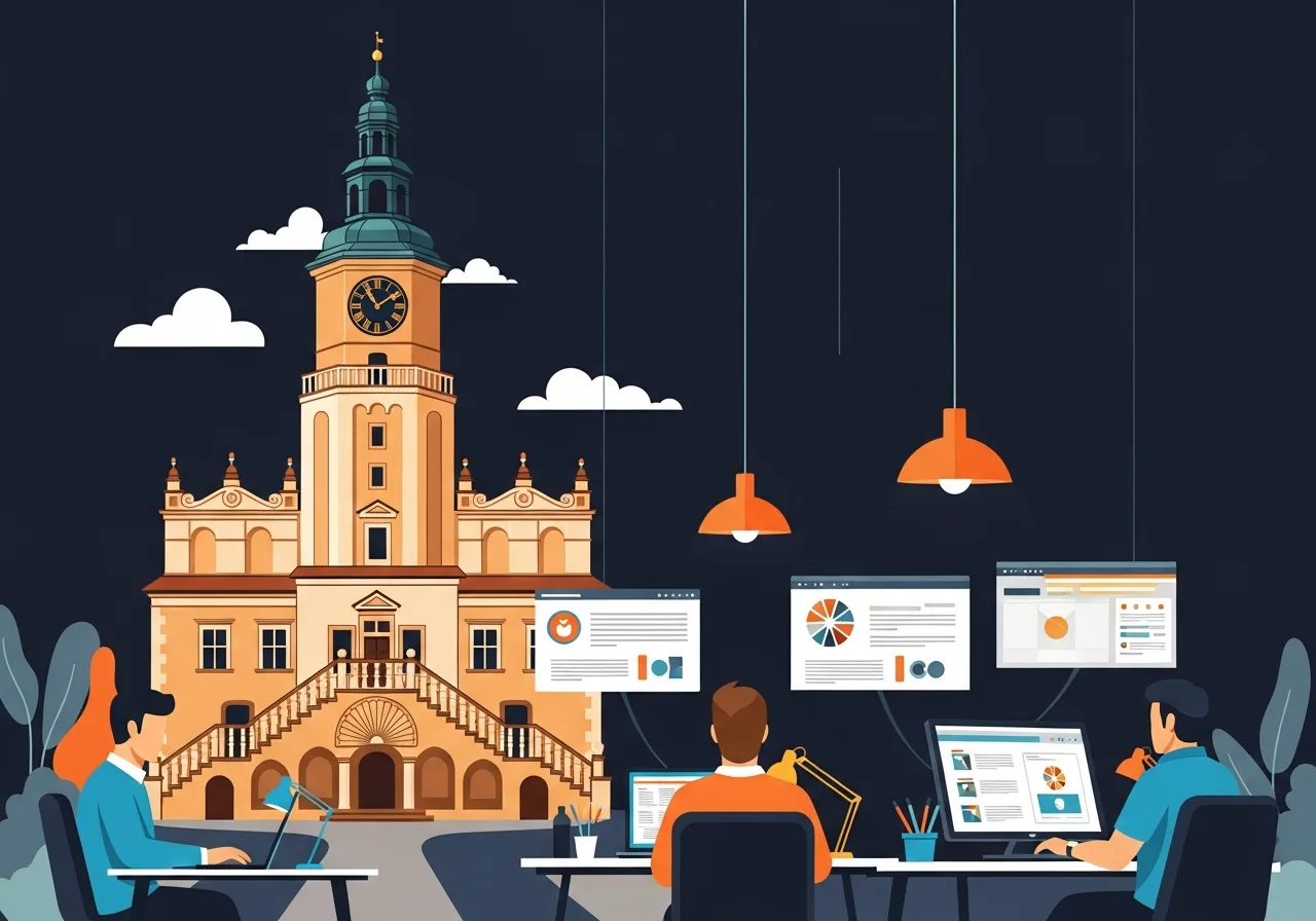 Widok miasta Zamość